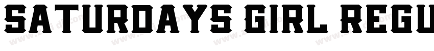 Saturdays Girl Regul字体转换